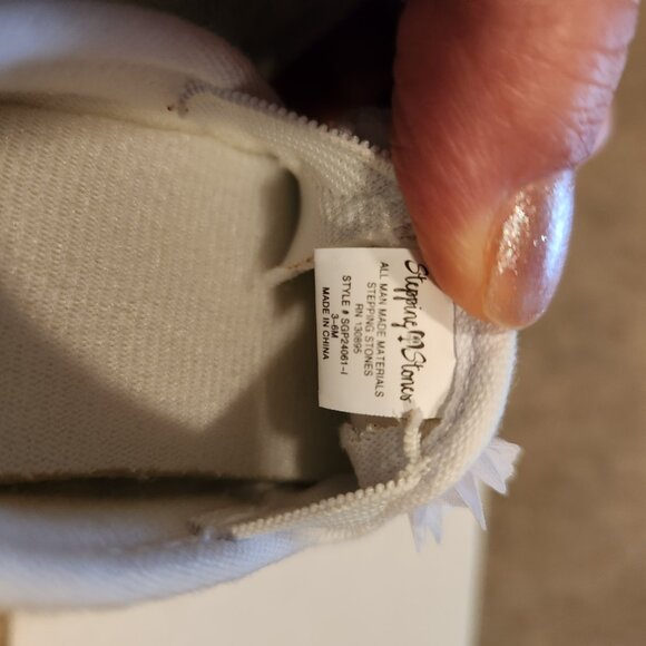 Stepping Stone: Infant Girl Slip-On Shoe: Sparkles & Ruffles: 3-6M - Picture 2 of 4